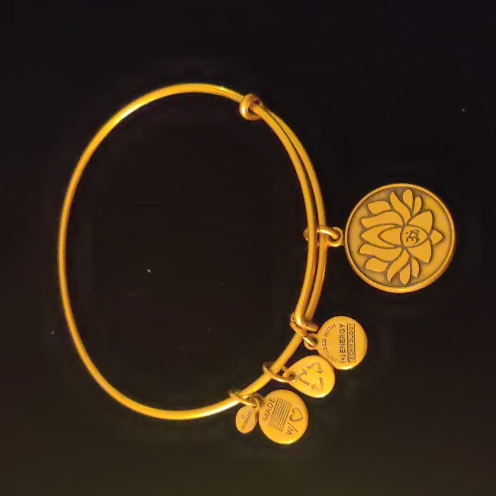 Alex and Ani Women's Gold Tone Bracelet - Lotus Peace Petals